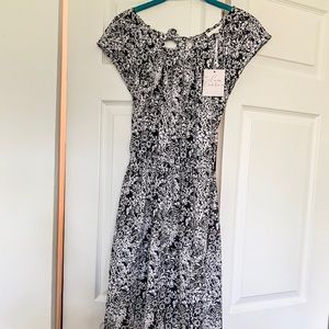 Lauren Conrad dress black & white floral